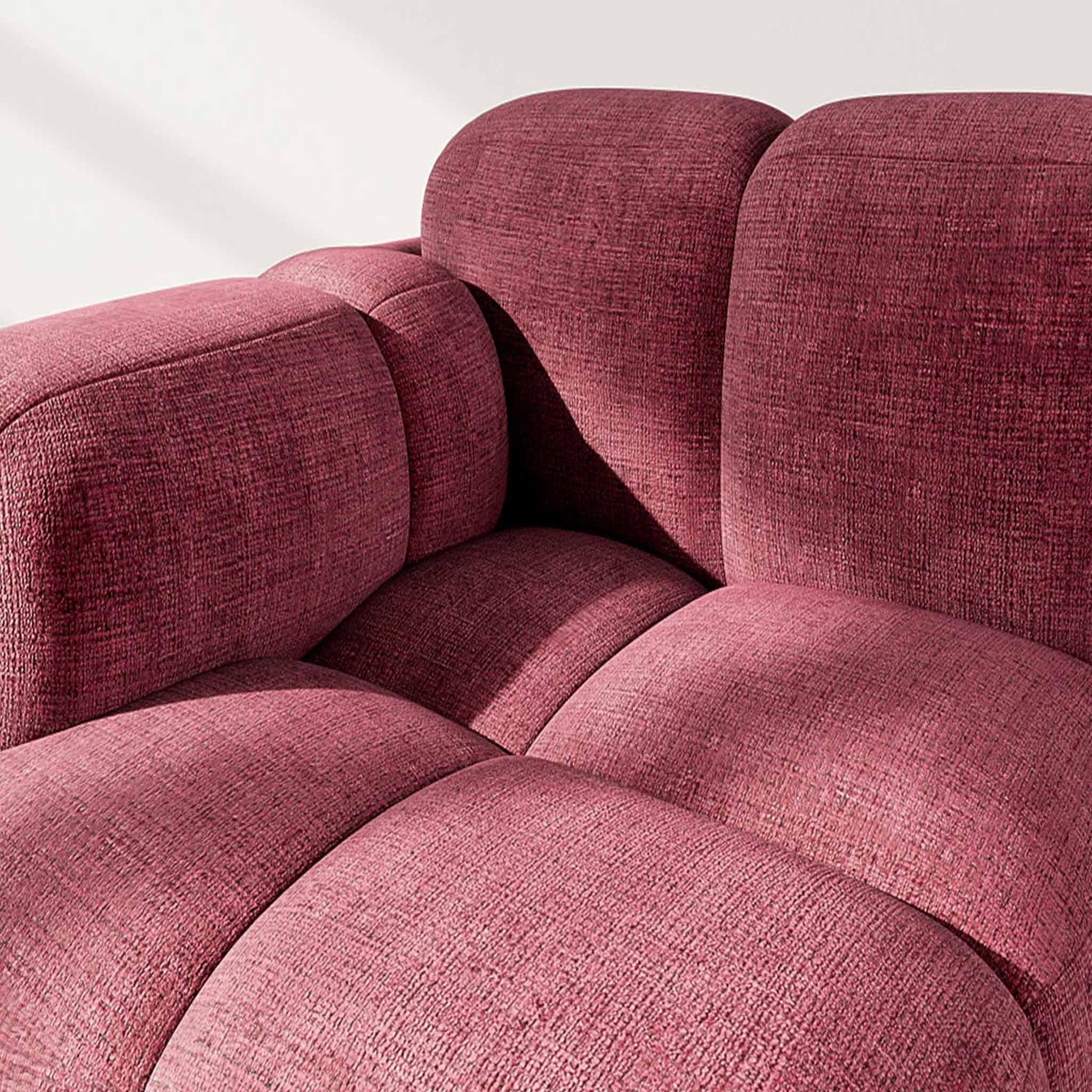 Voir la diapositive 4 : LISA DESIGN Grace - module d'assise gauche en velours texturé