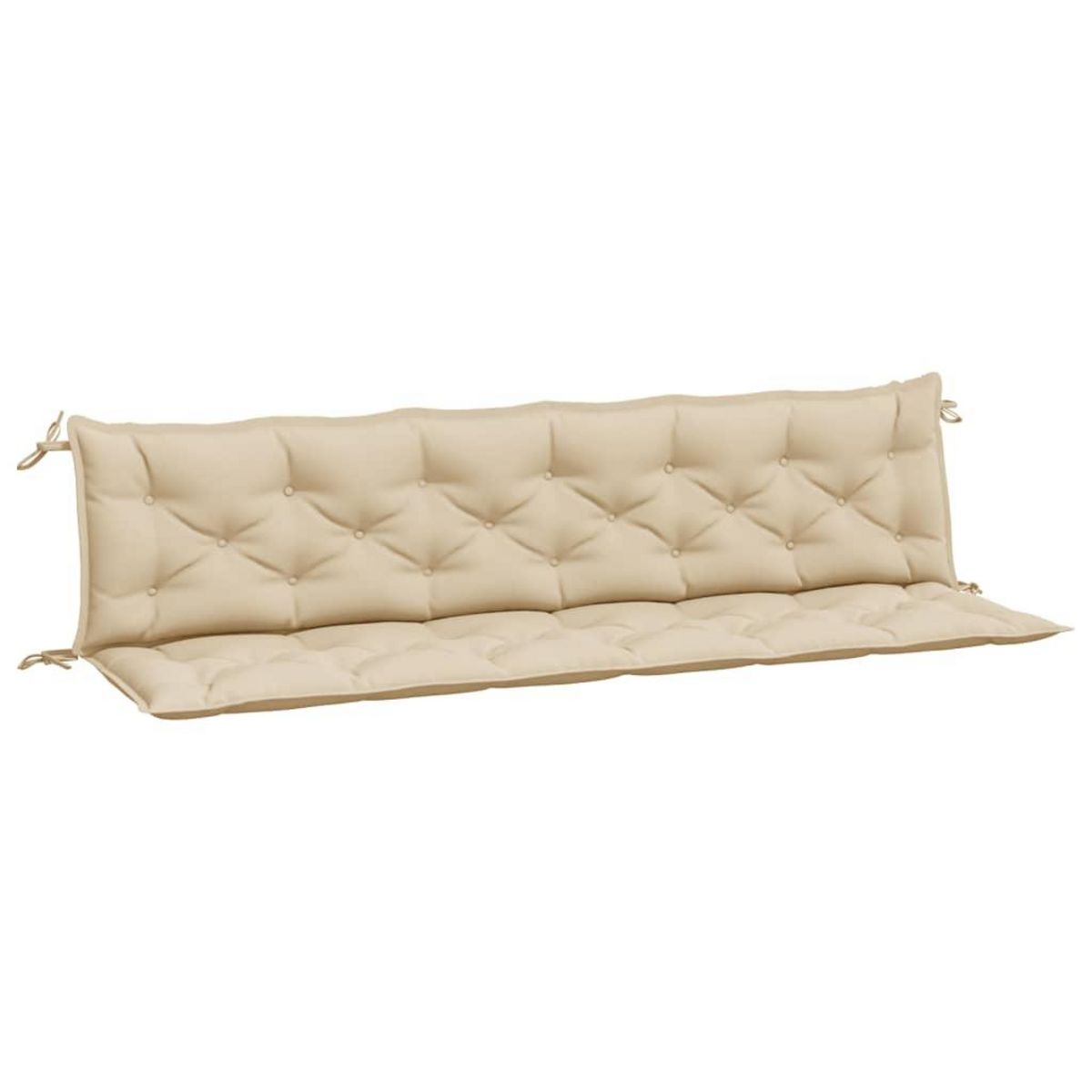 VIDAXL Coussins de banc jardin lot de 2 beige 200x50x7 cm tissu Oxford