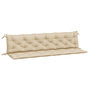 Voir la diapositive 2 : VIDAXL Coussins de banc jardin lot de 2 beige 200x50x7 cm tissu Oxford