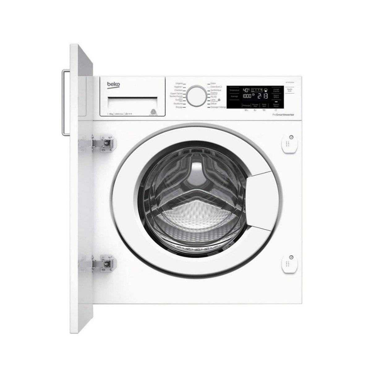 Beko Lave-linge intégrable 8kg 1400 tours/min - witc8410b0w