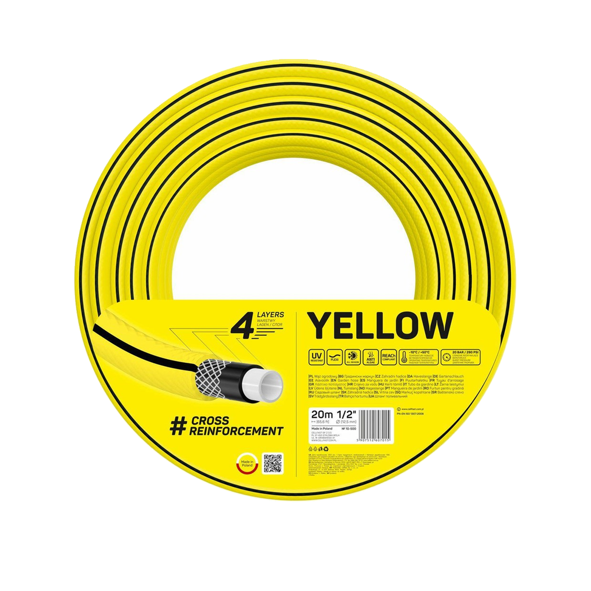 Cellfast Tuyau d'arrosage Cellfast 4yellow 3/4'' 30 m