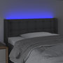 Voir la diapositive 4 : VIDAXL Tete de lit a LED Gris fonce 93x16x78/88 cm Tissu