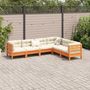 Voir la diapositive 3 : VIDAXL Salon de jardin 6 pcs avec coussins cire marron bois pin massif