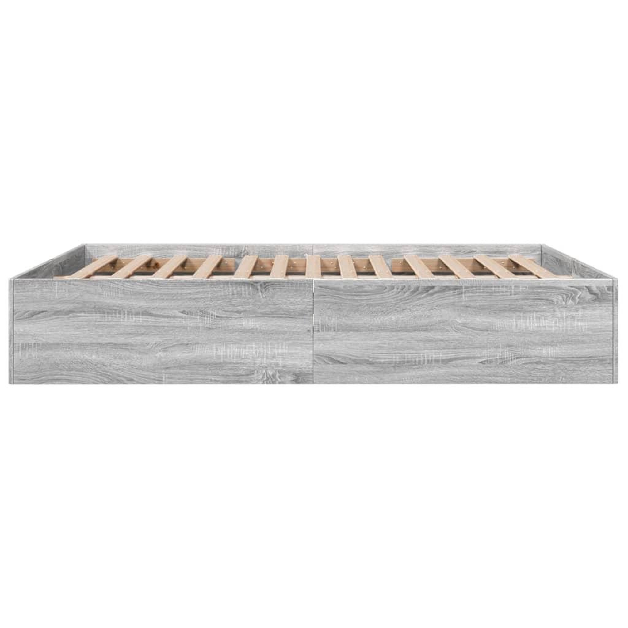 Voir la diapositive 5 : VIDAXL Cadre de lit sans matelas sonoma gris 150x200 cm
