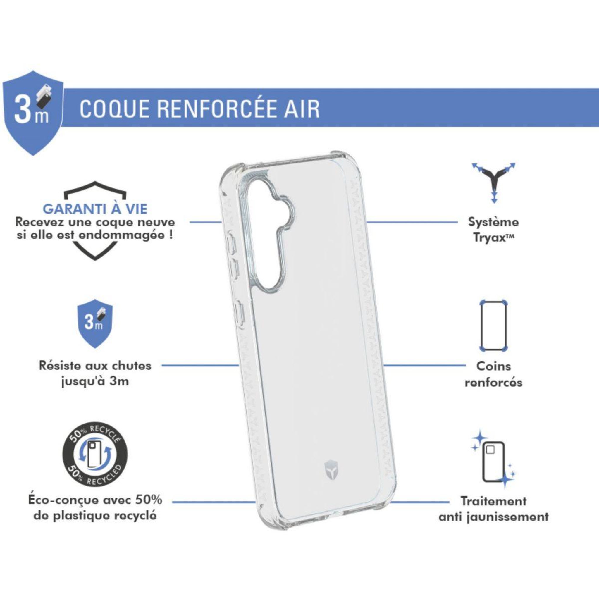 Voir la diapositive 2 : FORCE CASE Coque samsung s23fe plastique recyclé