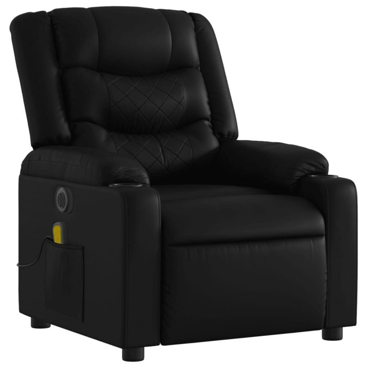 VIDAXL Fauteuil de massage inclinable electrique noir similicuir