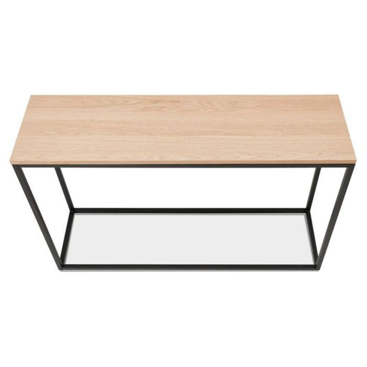 Paris Prix Console Design Métal & Bois  Mira  120cm Naturel & Noir