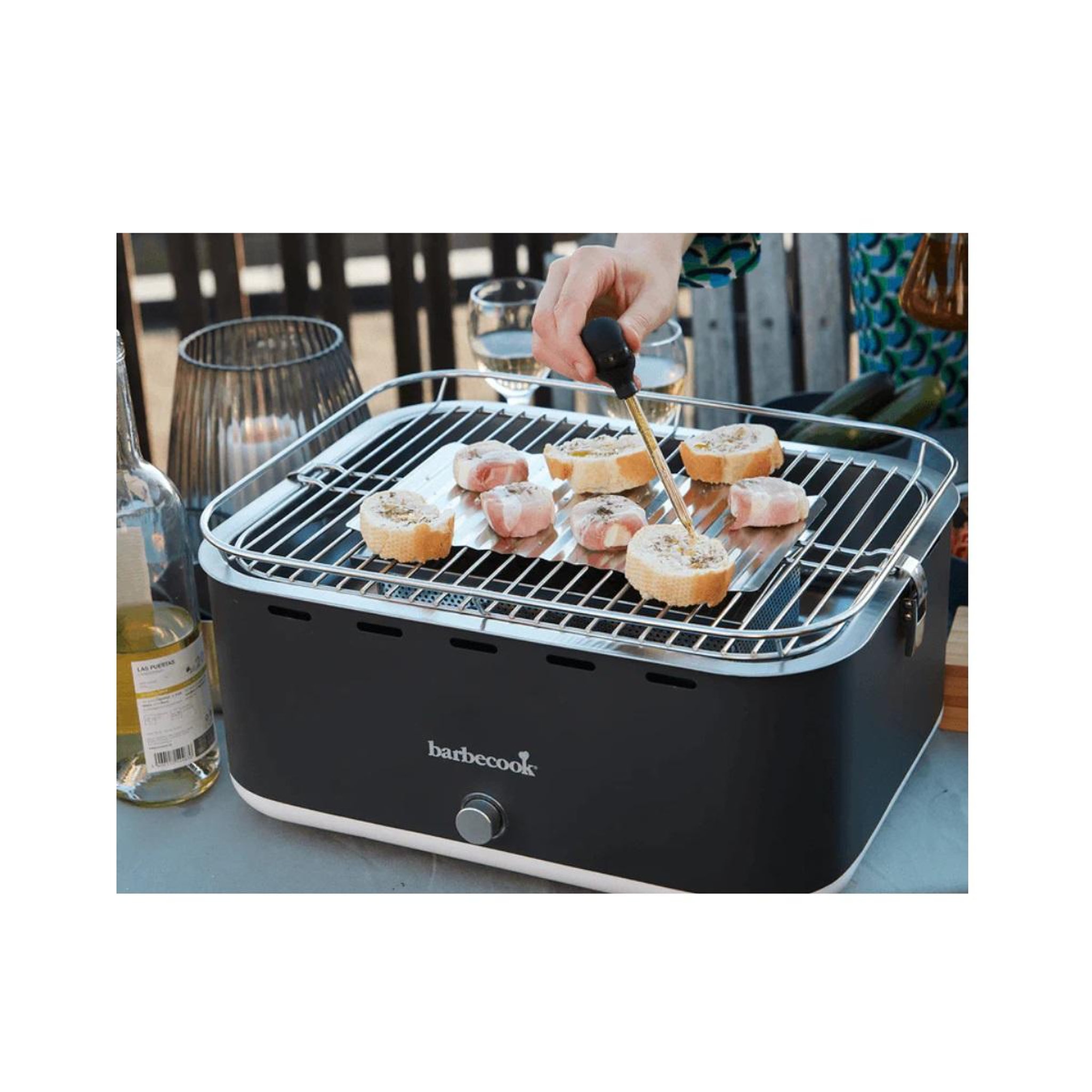 Voir la diapositive 2 : BARBECOOK Barbecue à charbon portable 38.5 x 28.5 gris - carlourbangrey