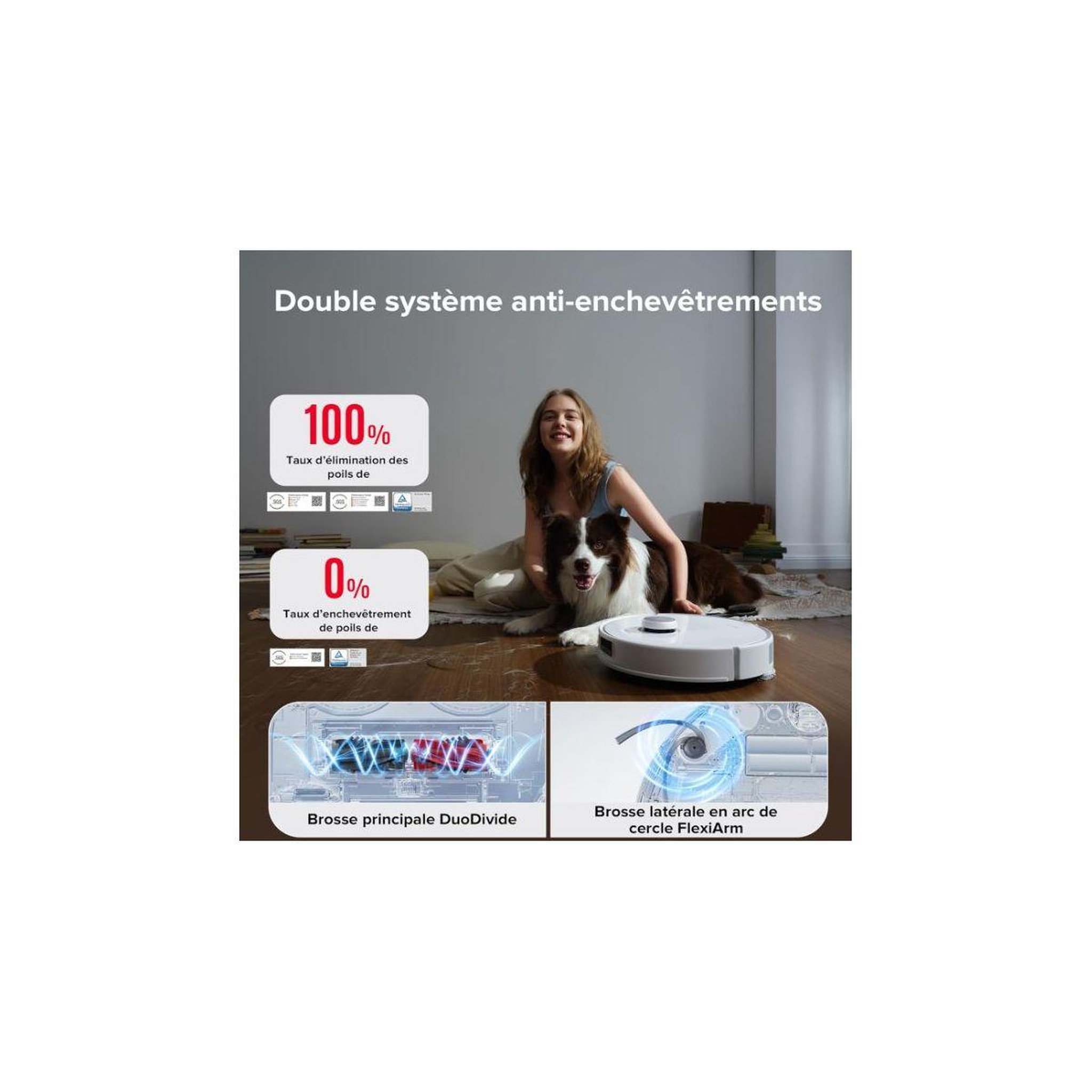 Voir la diapositive 4 : ROBOROCK Robot Aspirateur Laveur Qrevo Curv