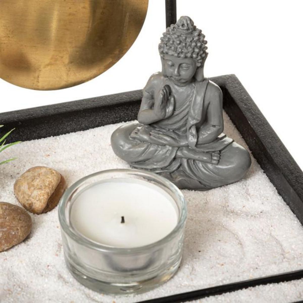 ATMOSPHERA Jardin Zen Bouddha  Tiroir  21cm Noir