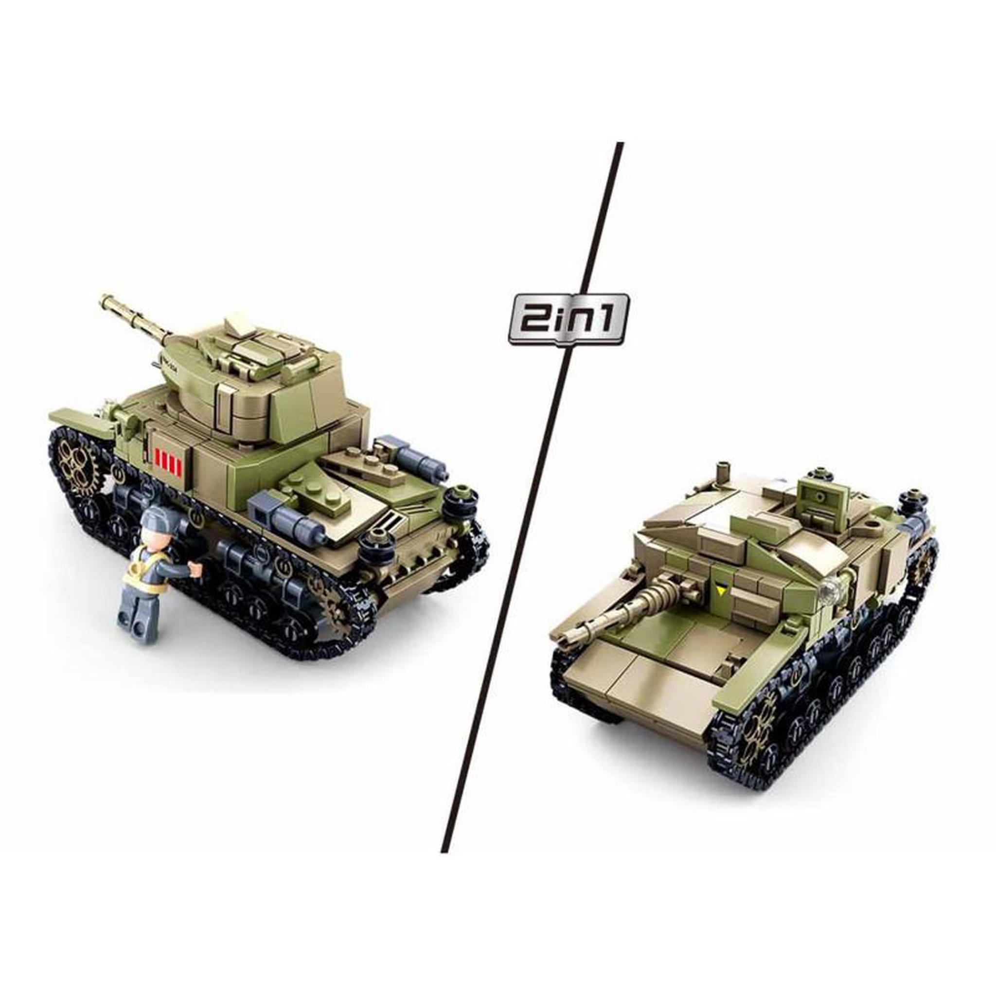 Voir la diapositive 4 : Sluban Sluban WWII - Italian Tank 2in1
