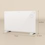Voir la diapositive 3 : HOMCOM Radiateur à convection 1500W mural autoportant - affichage LED, timer 24h, thermostat, télécommande - verre blanc