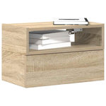 VIDAXL Table de chevet murale chene sonoma 45x26x28,5 cm