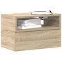 Voir la diapositive 1 : VIDAXL Table de chevet murale chene sonoma 45x26x28,5 cm