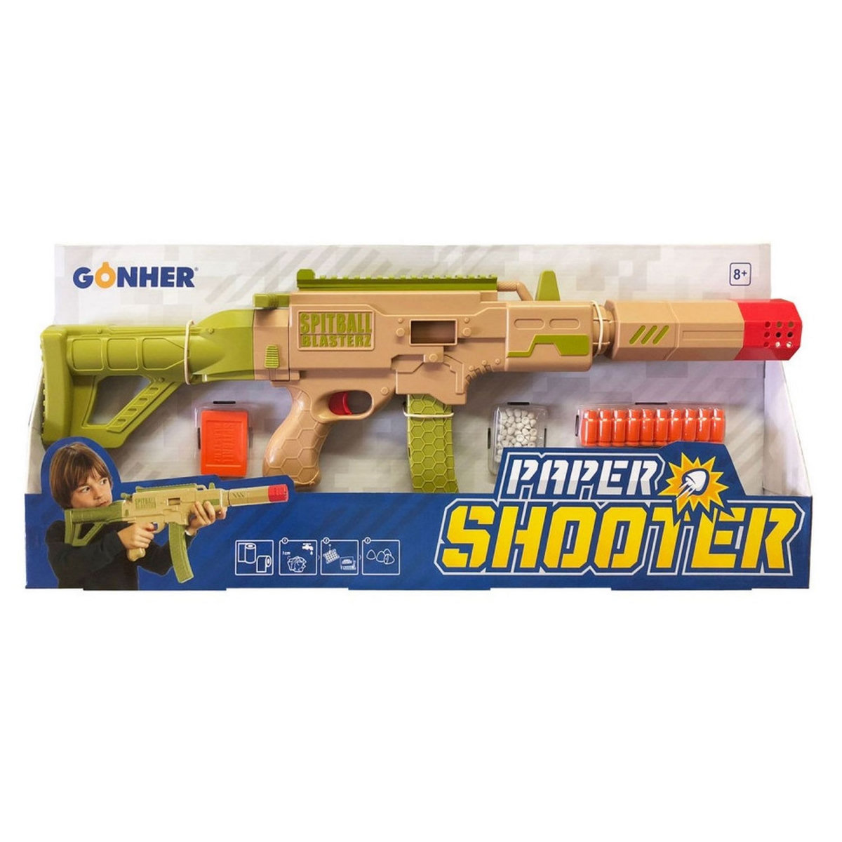 GONHER Paper Shooter - Blaster boule de papier
