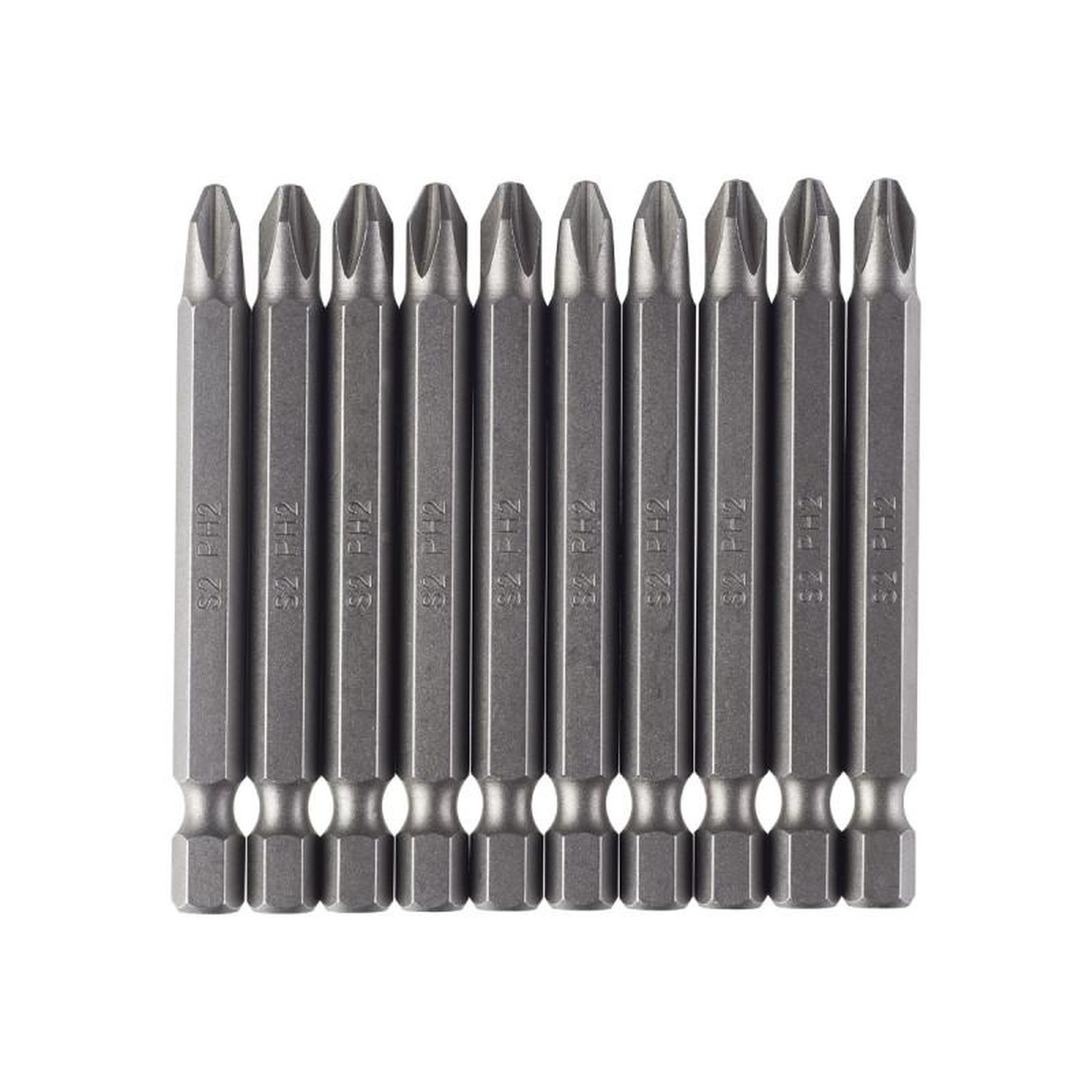 Voir la diapositive 1 : AEG Embouts de vissage AEG - 70 mm - Acier - 10 pcs - PH2