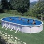 Voir la diapositive 1 : GRE Piscine hors sol acier ovale - Blanche - 9 20 x 5,05 x H 1,32 m - ATLANTIS
