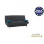 Voir la diapositive 3 : MARKET24 Banquette clic clac 3 places - Tissu anthracite -  Style scandinave - L 190 x P92 cm - LIV
