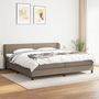 Voir la diapositive 2 : VIDAXL Sommier a lattes de lit avec matelas Taupe 200x200 cm Tissu