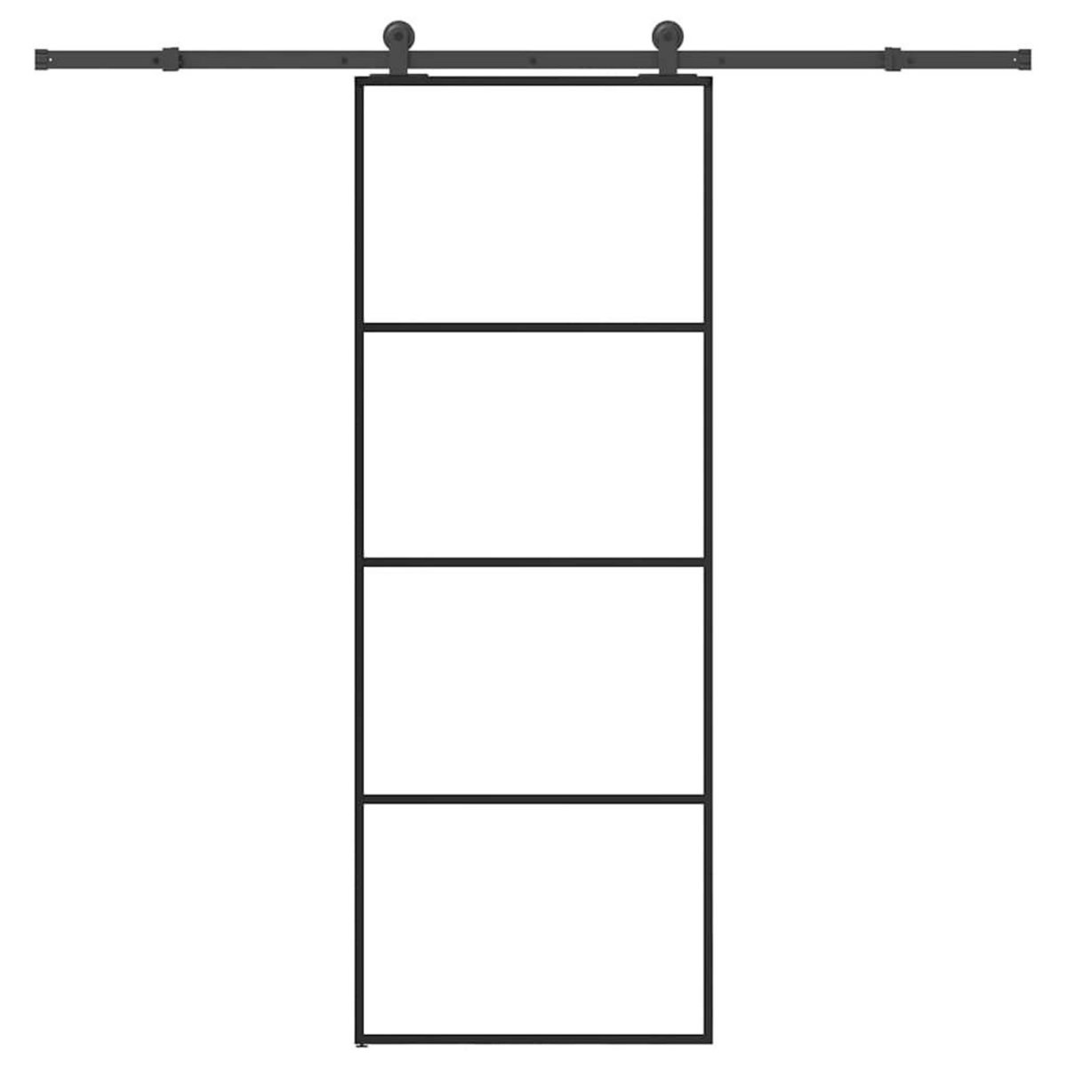 VIDAXL Porte coulissante avec kit de quincaillerie 76x205 cm Verre ESG
