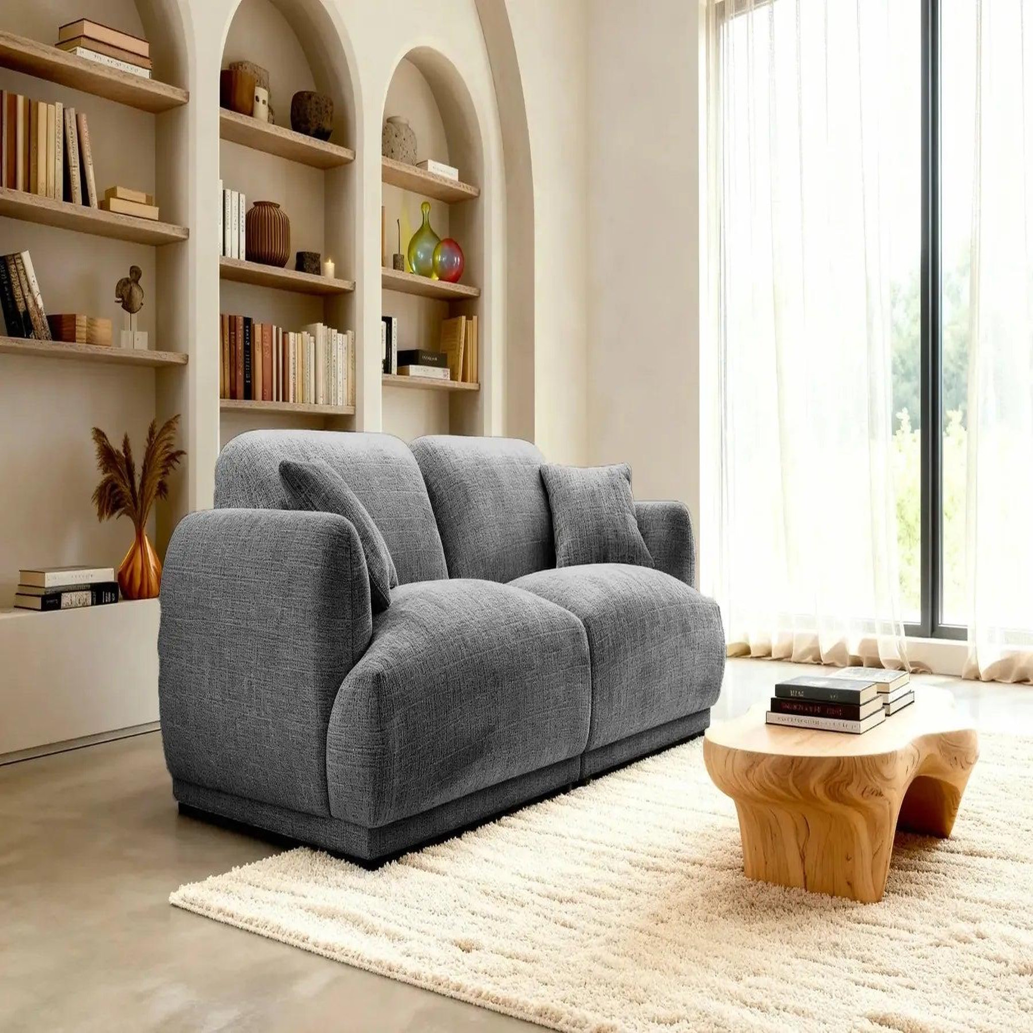 Voir la diapositive 5 : CASANOVA PARIS Rosalie - canapé droit tissu chenille 2 places