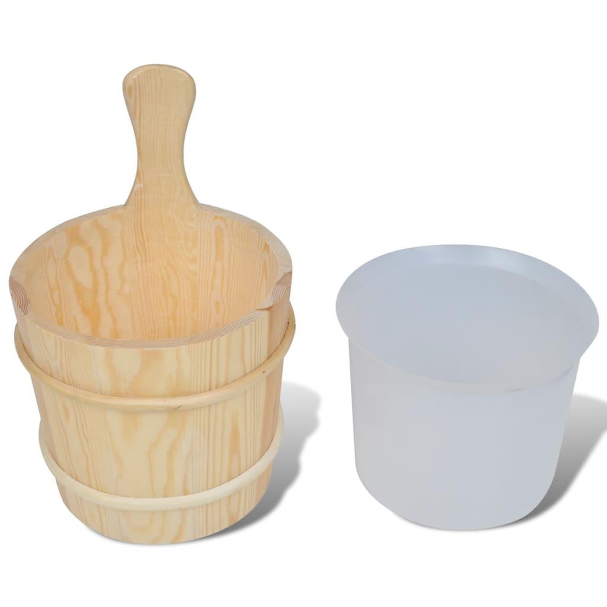 Voir la diapositive 2 : VIDAXL Accessoires sauna 5 pcs seau cuillere sablier thermo-hygrometre