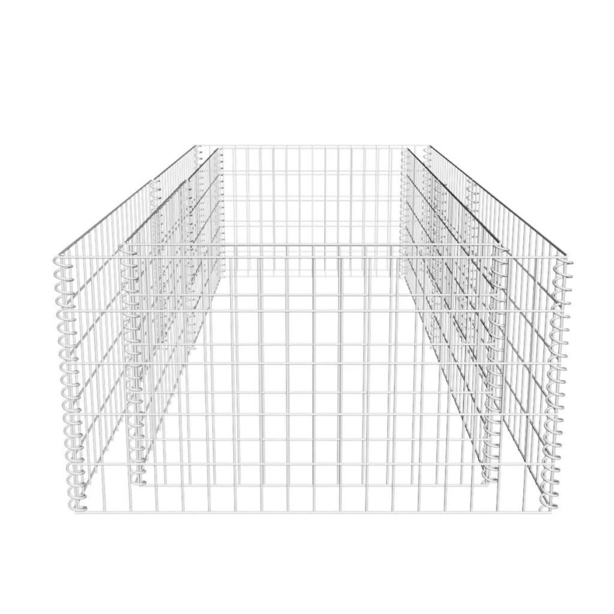 VIDAXL Jardiniere a gabion Acier galvanise 180 x 90 x 50 cm