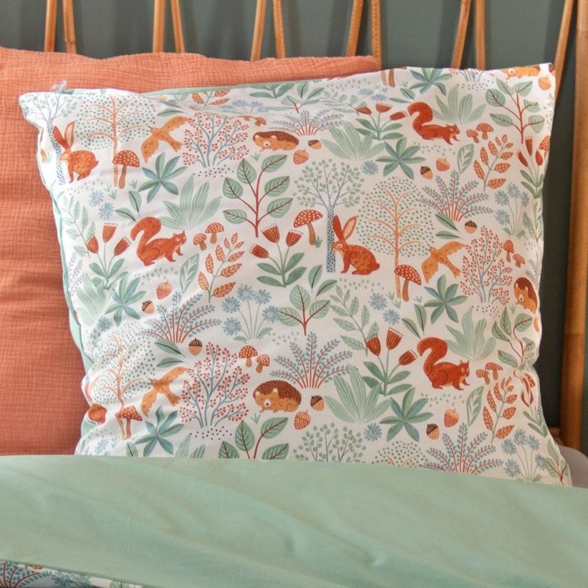 COTE DECO Housse de couette 140x200 + 1 taie PIERROT coton 57fils