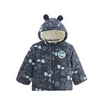 Petit Béguin Doudoune bébé intérieur polaire avec capuche Félintrépide. Coloris disponibles : Bleu