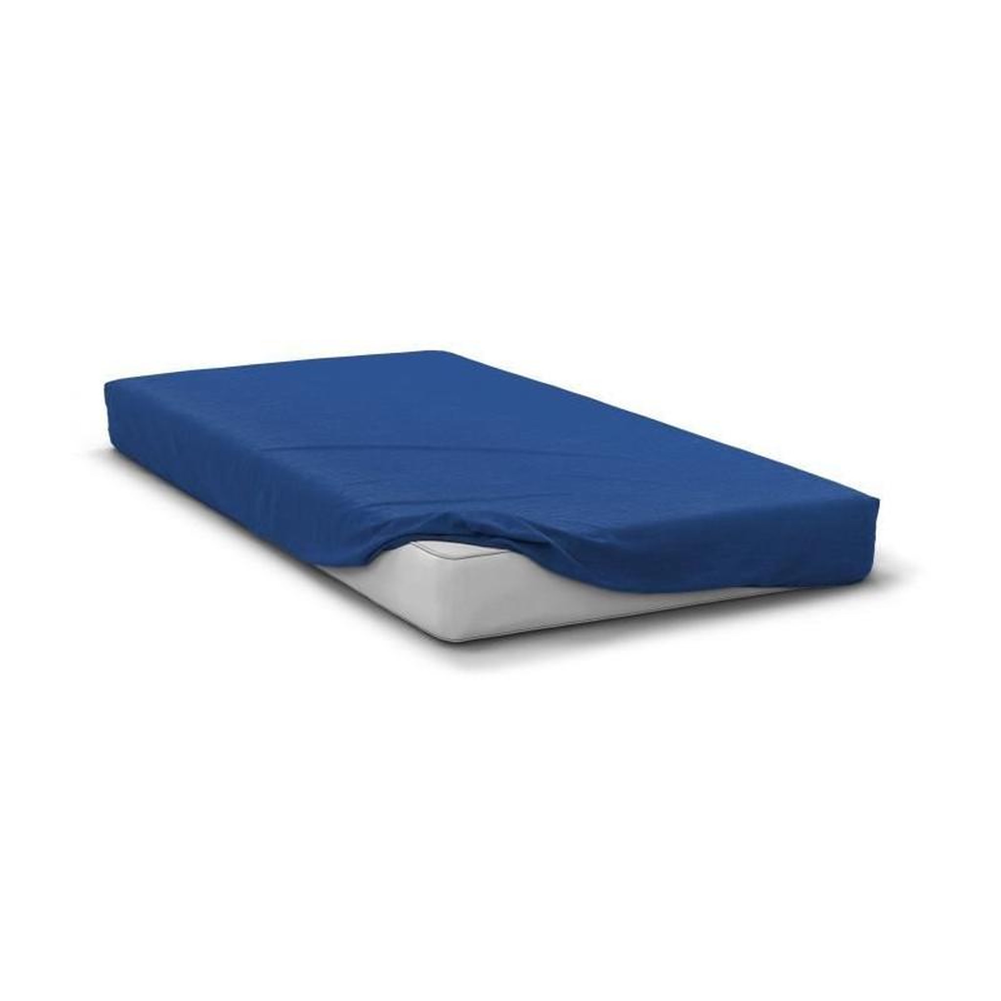 HOME LINGE PASSION Drap housse - HOME LINGE PASSION - HP71775 - 180 x 200 cm + 30 cm bonnet - Microfibre - 82 g - Bleu