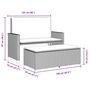 Voir la diapositive 6 : VIDAXL Banc de jardin avec coussins et repose-pied gris resine tressee