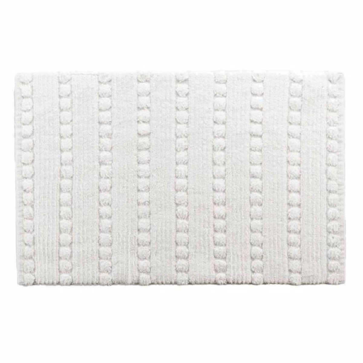 Paris Prix Tapis de Bain Jacquard  Cleonis  50x80cm Blanc