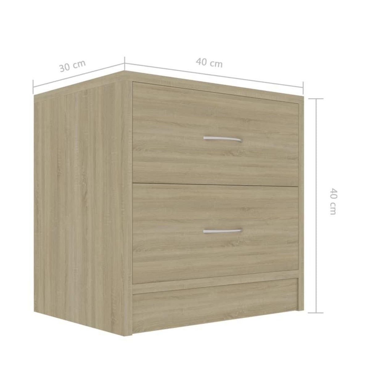 VIDAXL Table de chevet Chene sonoma 40x30x40 cm Bois d'ingenierie