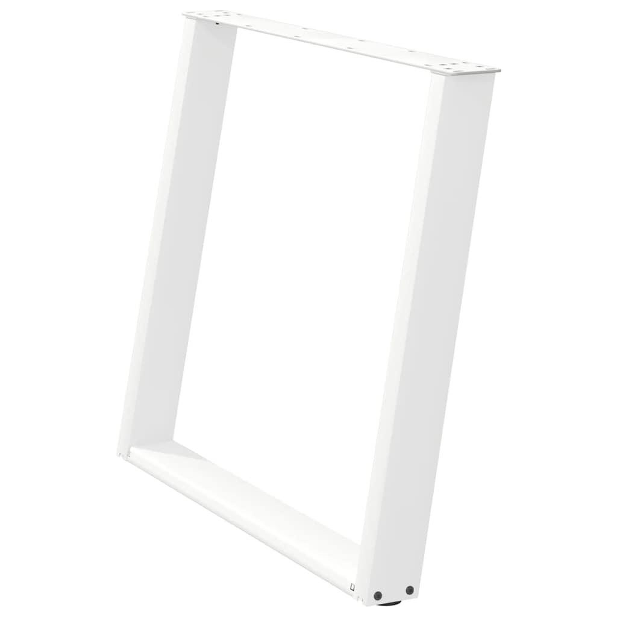 Voir la diapositive 4 : VIDAXL Pieds de table a manger forme de U 2 pcs blanc 100x(72-73) cm
