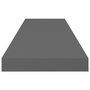 Voir la diapositive 5 : VIDAXL Etagere murale flottante 2 pcs Gris brillant 80x23,5x3,8 cm MDF