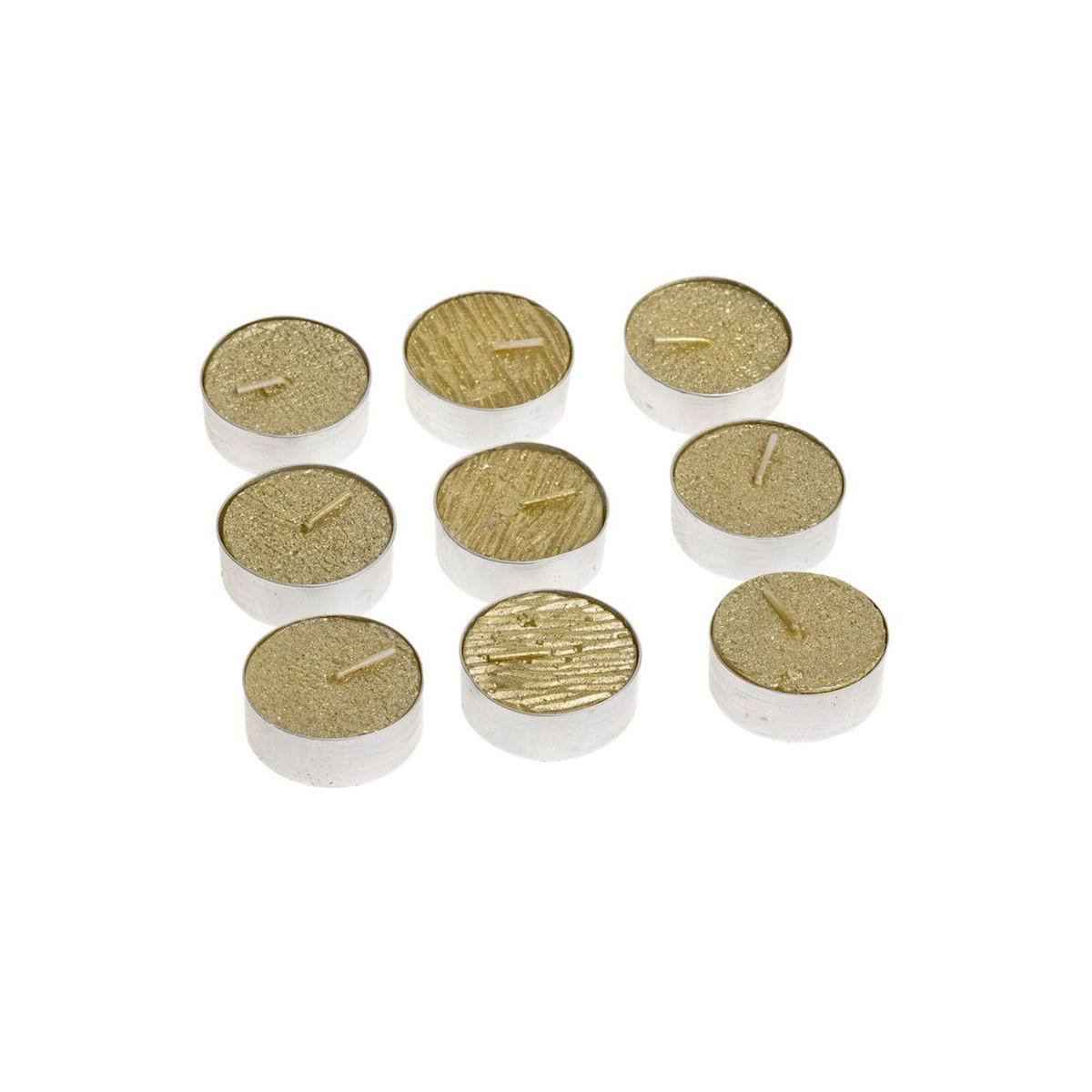 FEERIC LIGHT & CHRISTMAS Lot de 9 Bougies Paillettes  Colorama  12g Or