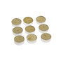 Voir la diapositive 1 : FEERIC LIGHT & CHRISTMAS Lot de 9 Bougies Paillettes  Colorama  12g Or