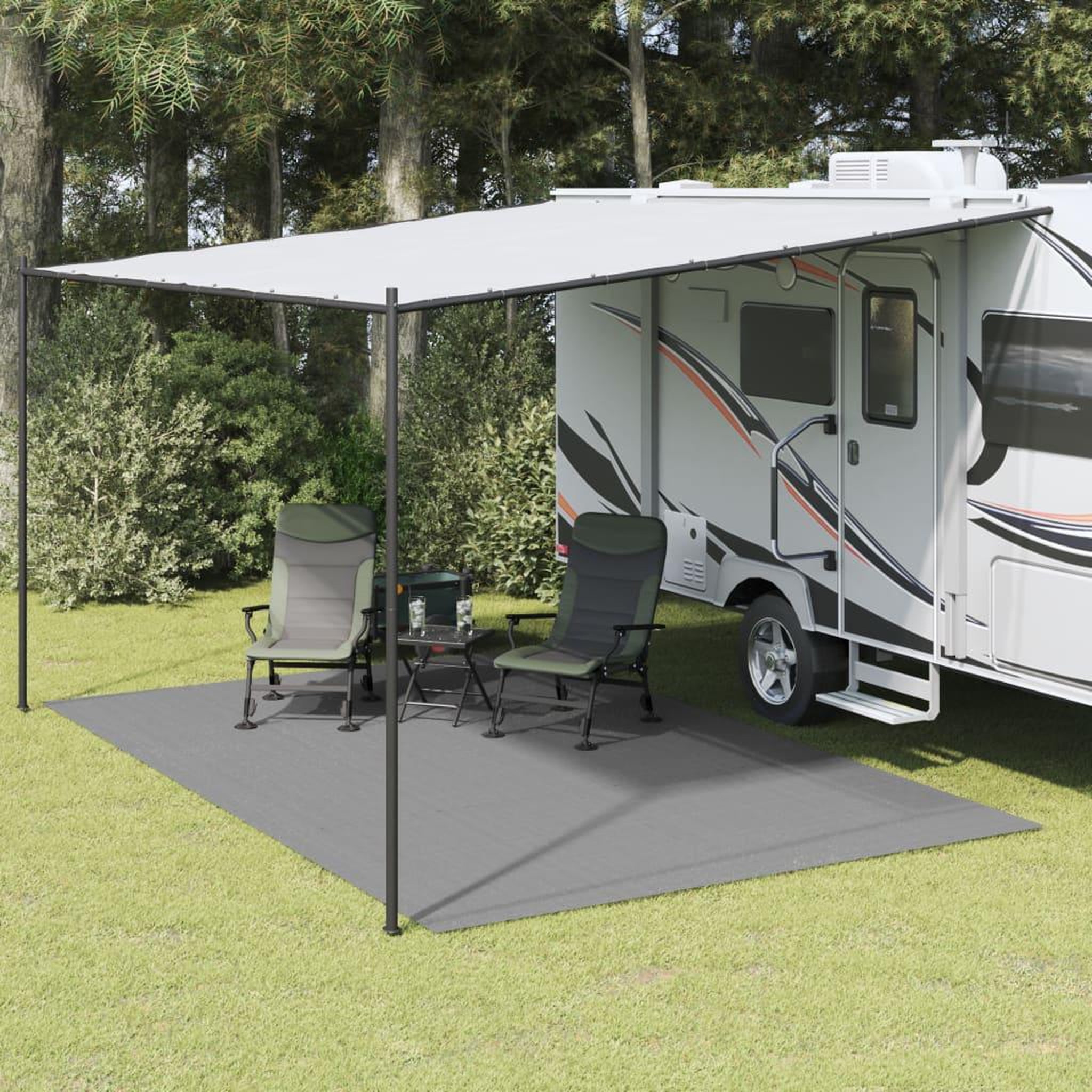 VIDAXL Tapis de tente anthracite 5x3 m