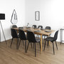 Voir la diapositive 3 : The Home Deco Factory Table extensible pour 6 à 8 personnes en bois Gaspard - Marron