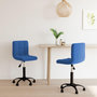 Voir la diapositive 1 : VIDAXL Chaises pivotantes a manger lot de 2 bleu velours