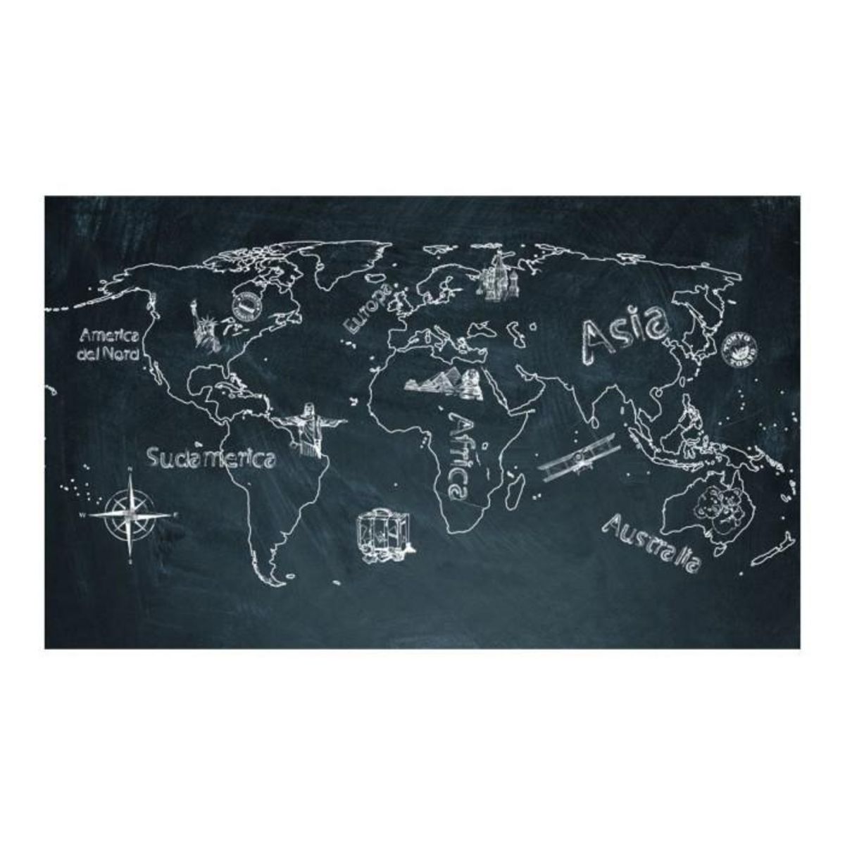 Paris Prix Papier Peint  Small Travel. Large Travel en Italien  270x450cm