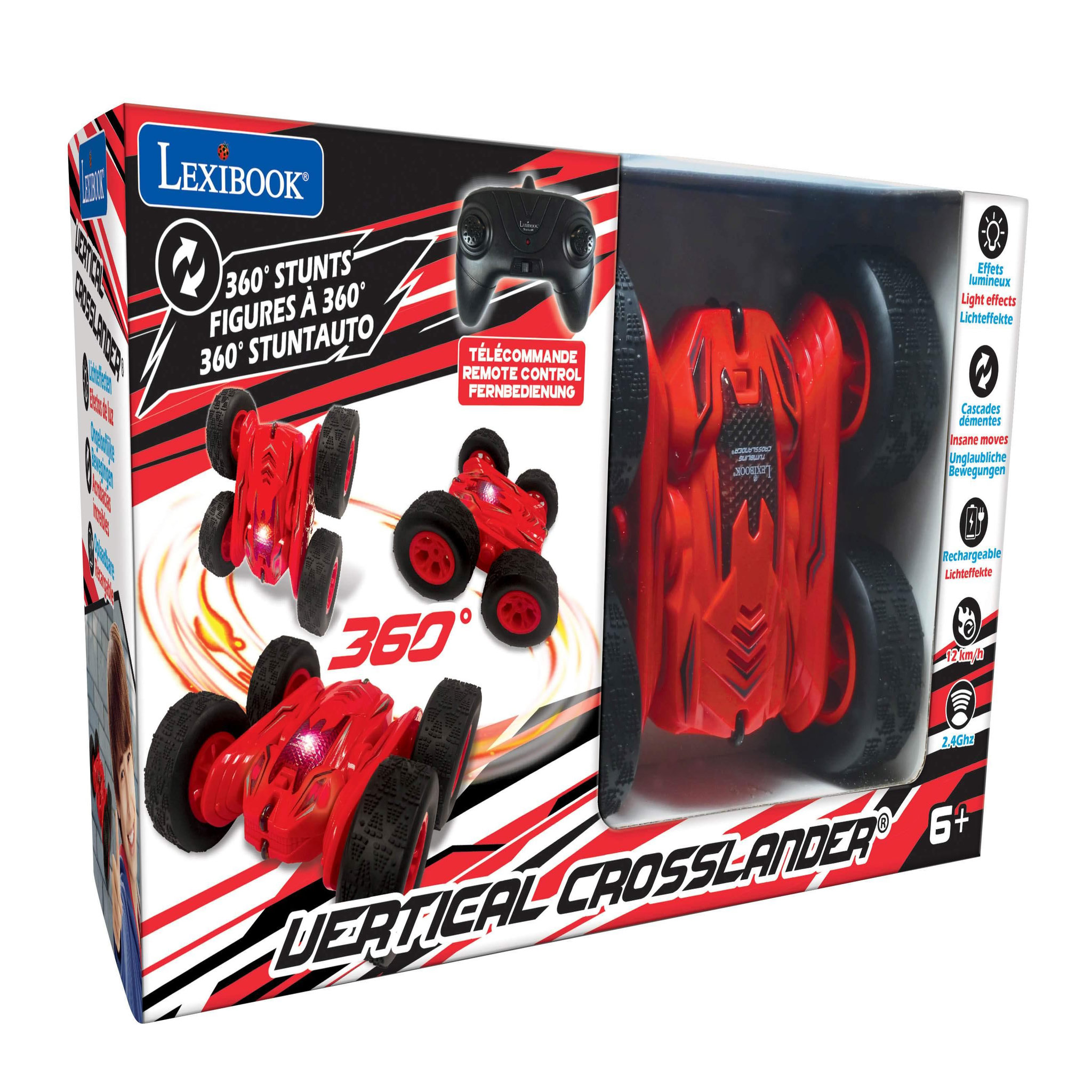 Voir la diapositive 6 : Lexibook Tumbling Crosslander – Voiture télécommandée rechargeable avec rotation à 360°
