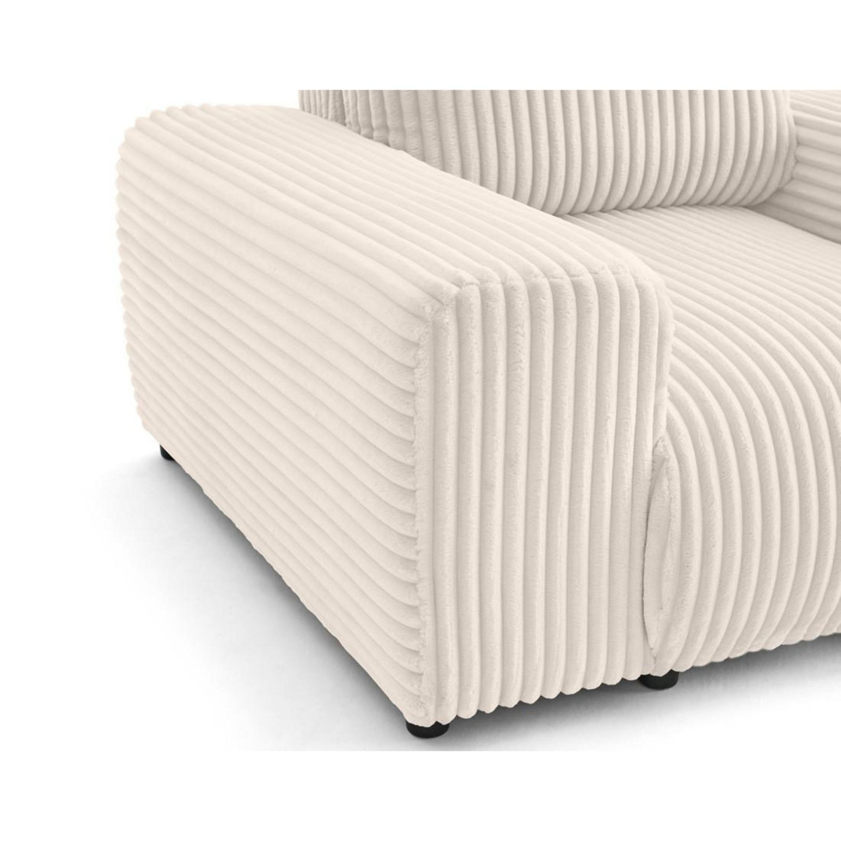 LISA DESIGN Garance - fauteuil en velours côtelé grosses côtes