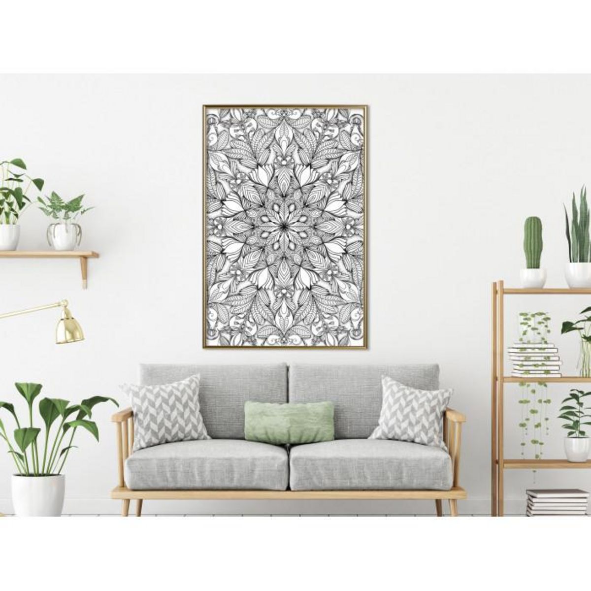 Paris Prix Affiche Murale Encadrée  Colourless Mandala