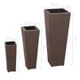 Voir la diapositive 6 : VIDAXL Lits sureleves de jardin 3 pcs Resine tressee Marron