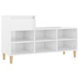 Voir la diapositive 2 : VIDAXL Armoire a chaussure Blanc brillant 102x36x60 cm Bois ingenierie