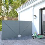 VIDAXL Auvent lateral pliable de terrasse Gris 300 x 150 cm