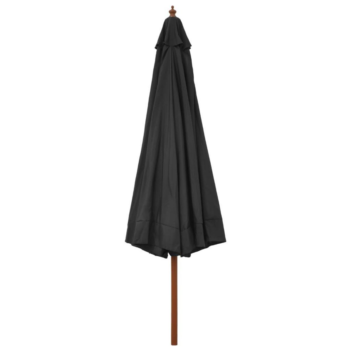 VIDAXL Parasol d'exterieur avec mat en bois 330 cm Anthracite