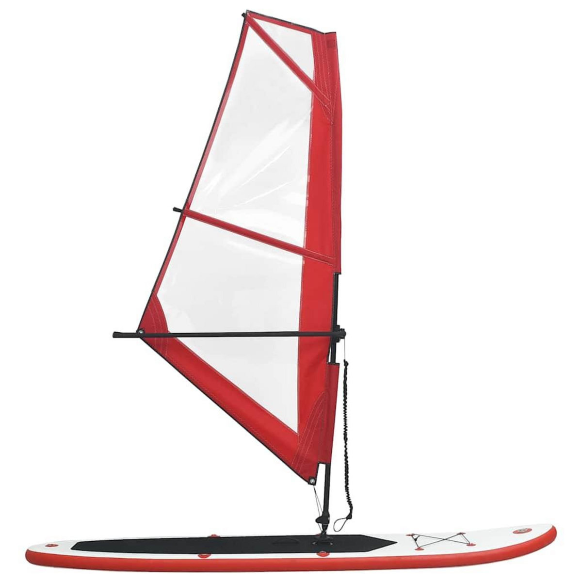 VIDAXL Ensemble de planche SUP gonflable avec voile Rouge et blanc
