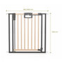 Voir la diapositive 2 : GEUTHER Barrière de porte à pression Easylock Plus bois/metal 80,5 cm - 88,5 cm nature